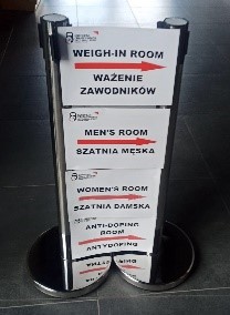 Die offizielle Waage vor dem Wettkampf